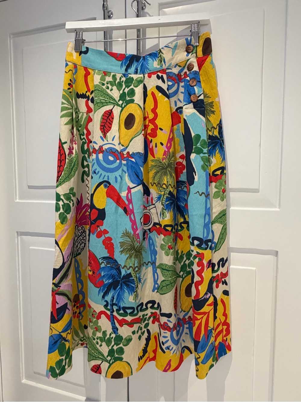 Zara Multicolor Tropical Floral Skirt Like New